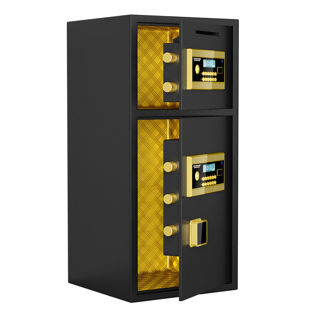 Large Double-door Coin-operated Safe, Digital Security Safe with Fireproof and Waterproof Bag, 6.5 Cubic Feet Safe Box with H