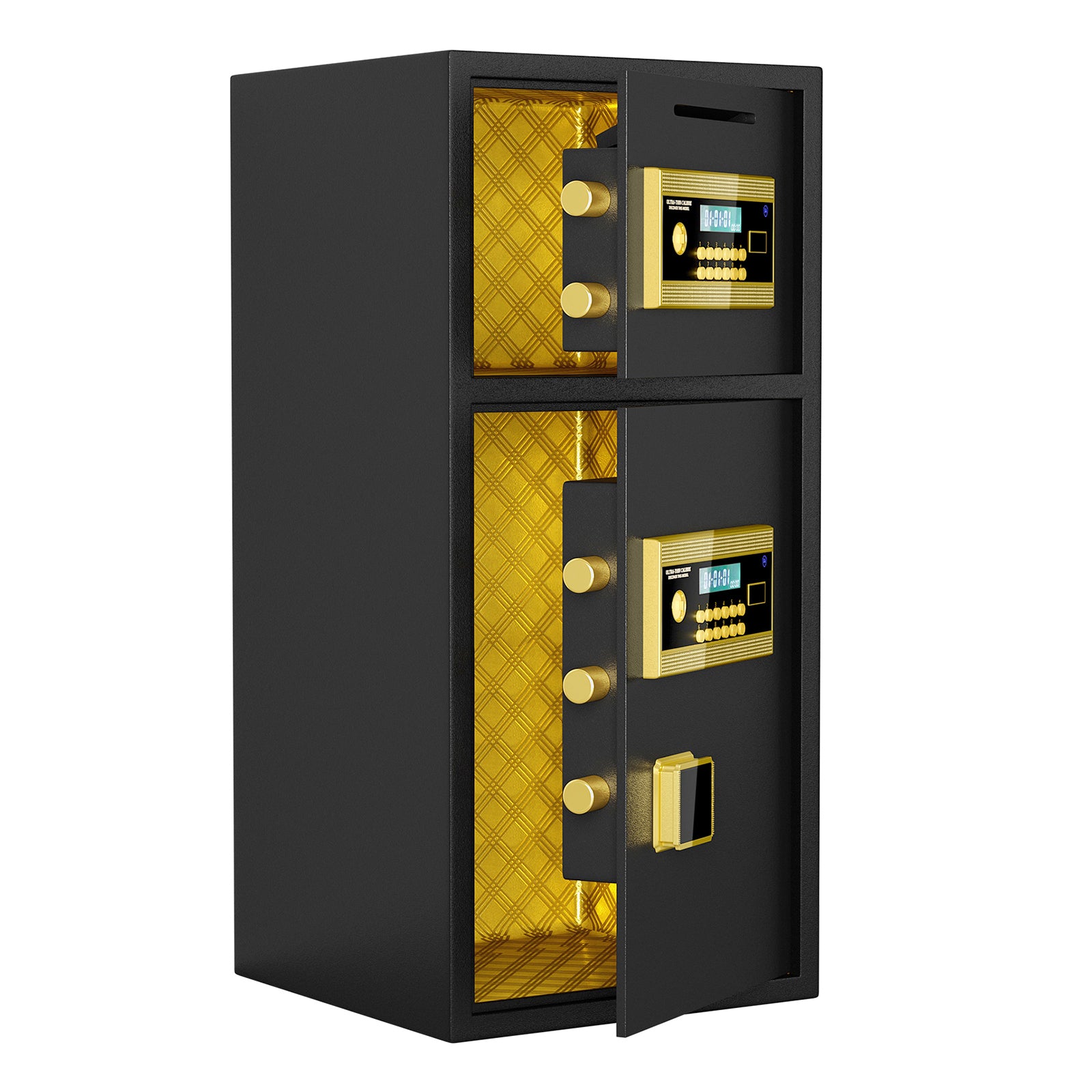 Large Double-door Coin-operated Safe, Digital Security Safe with Fireproof and Waterproof Bag, 6.5 Cubic Feet Safe Box with H