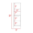 Eiffel Kitchen Pantry, Two External Shelves, Single Door Cabinet, Two Interior Shelves White -White | Premium Home Decor - Gr