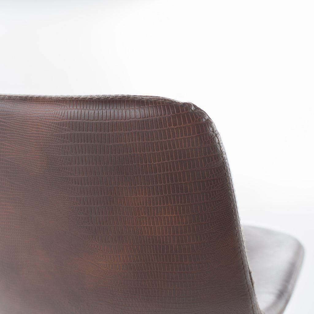 Set of 2 30' Dax Faux Leather Barstool Brown - Grand Goldman Shop
