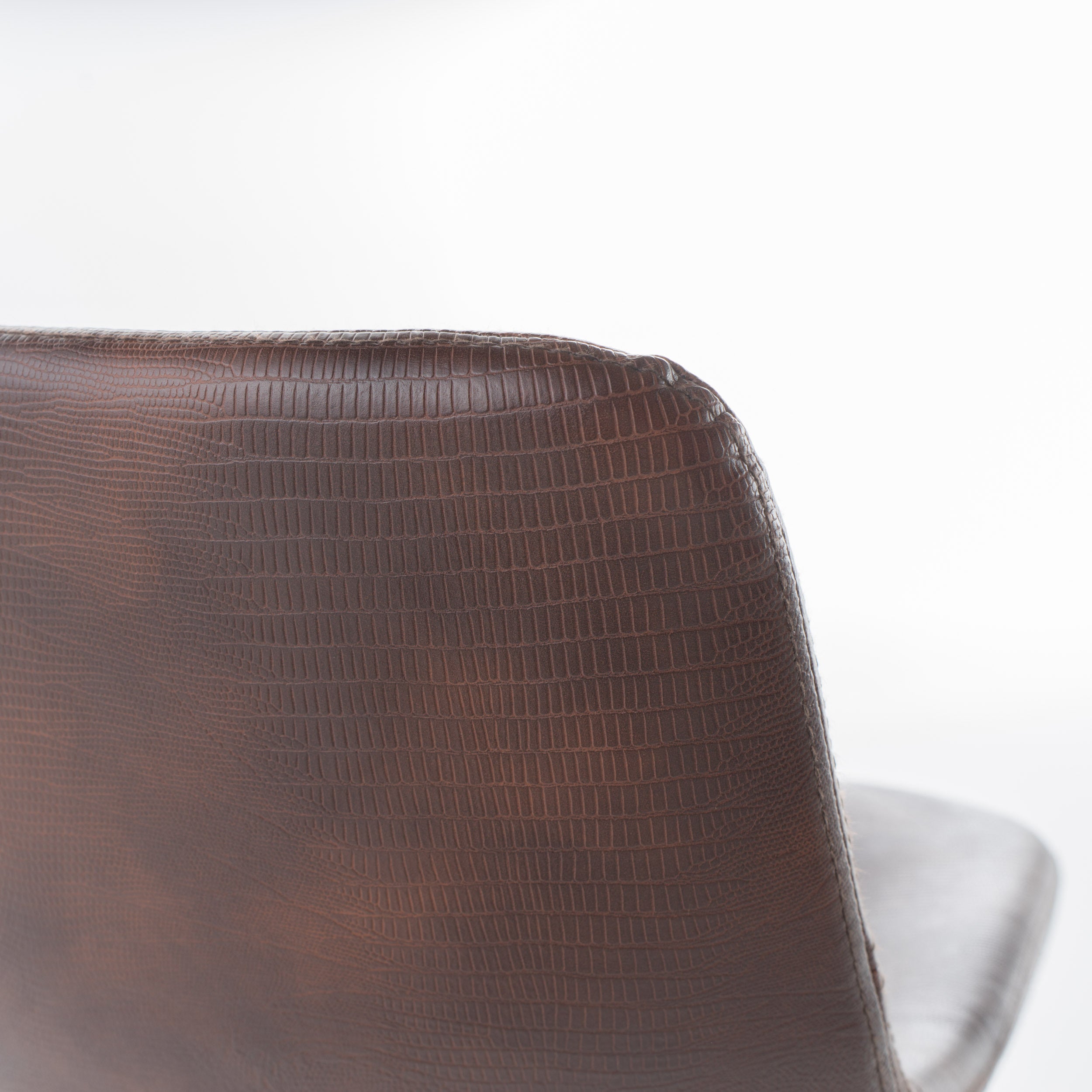 Set of 2 30' Dax Faux Leather Barstool Brown - Grand Goldman Shop
