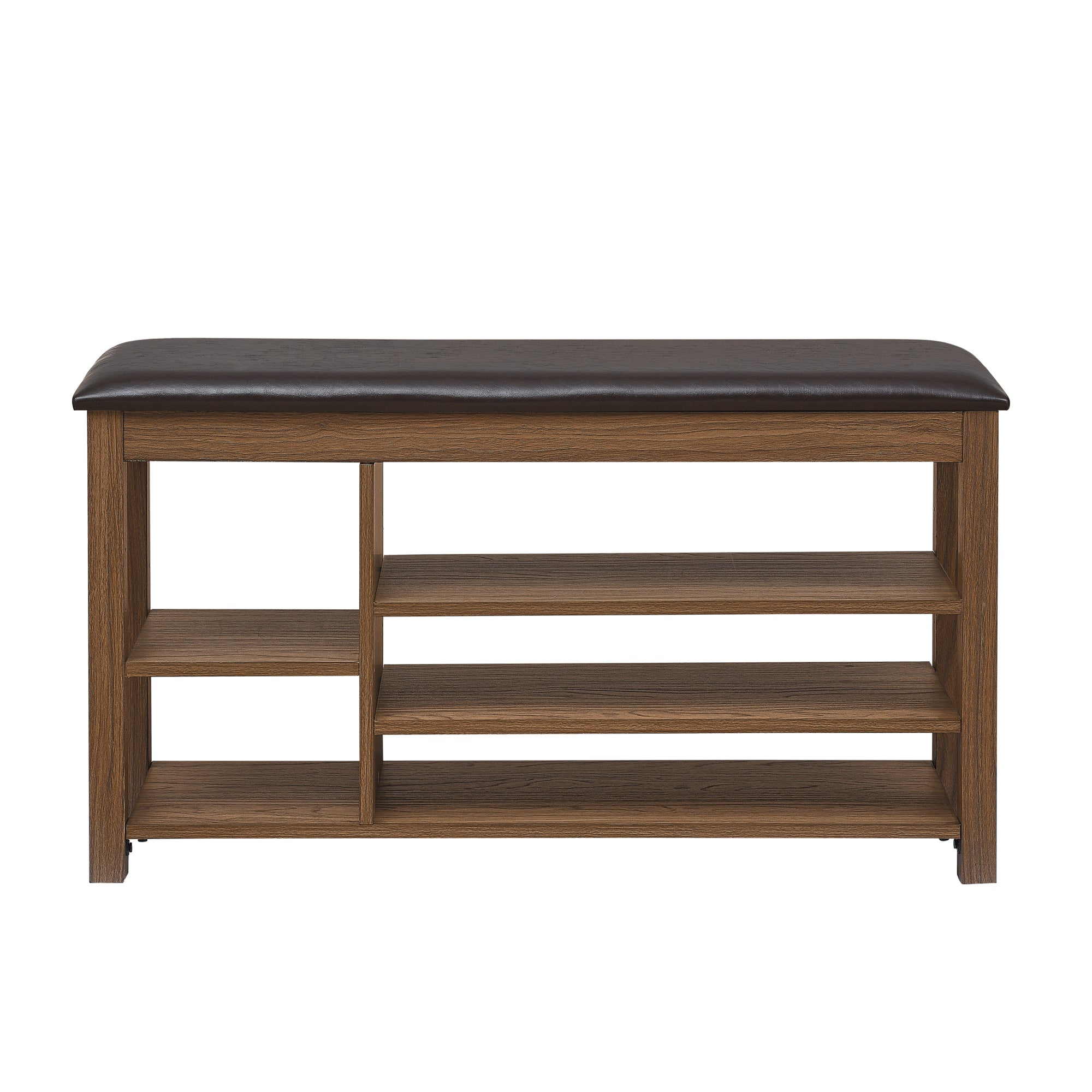 A height-adjustable long shoe-changing bench,made of natural rubberwood,comes with a comfortable seat,concealed storage space and large storage compartments. features natural wood grain.Brown - Grand Goldman Shop
