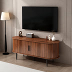 TV Stand, 47' Modern TV Console Table with Storage Compartment and Sliding Door, Gaming Entertainment Center with Cabinet for Living Room, Bedroom, Office (Walnut) - Grand Goldman Shop