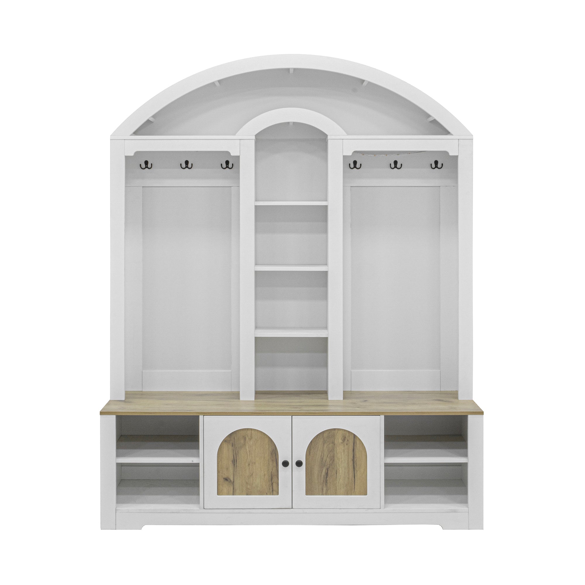 Multi-functional wardrobe/entrance wardrobe, equipped with shoe racks, clothes hangers and hooks. Wardrobe - A wardrobe is made of sturdy medium-density fiberboard with modern design and practical sto - Grand Goldman Shop