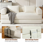 78 Inch Convertible Sleeper Sofa Bed, Futon Boneless Couch Lounge Loveseat with Pull Out Bed, No Assembly Required - Grand Goldman Shop