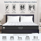 Queen Size Mattress,12 Inch Hybrid Mattress, Individually Pocketed Innerspring, Medium Firm - Grand Goldman Shop
