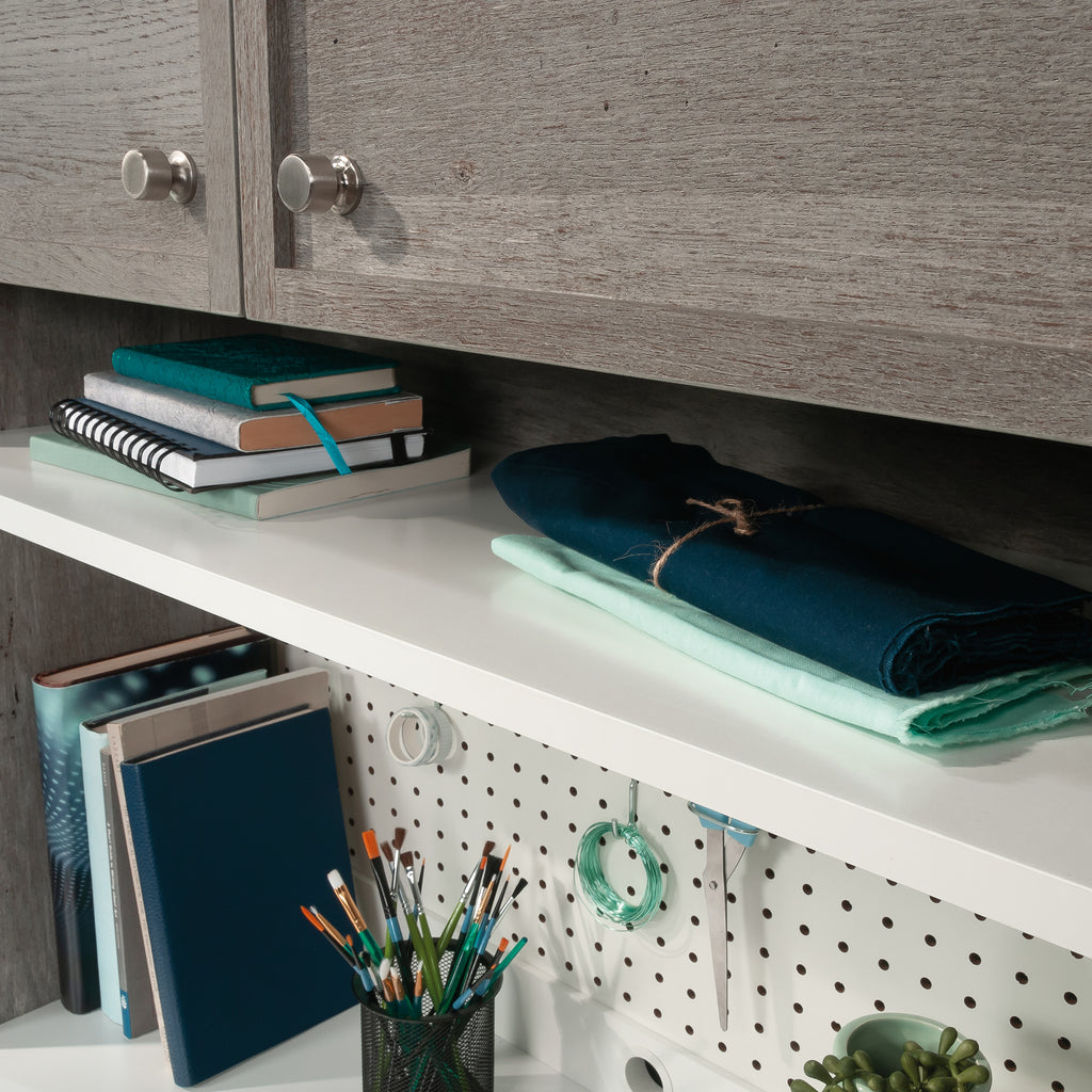 Hutch with Craft Storage, Brown finish | Premium Home Decor - Grand Goldman