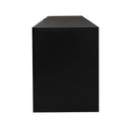 Black TV Stand with LED RGB Lights,Flat Screen TV Cabinet, Gaming Consoles - in Lounge Room, Living Room and Bedroom(Black) - Grand Goldman Shop