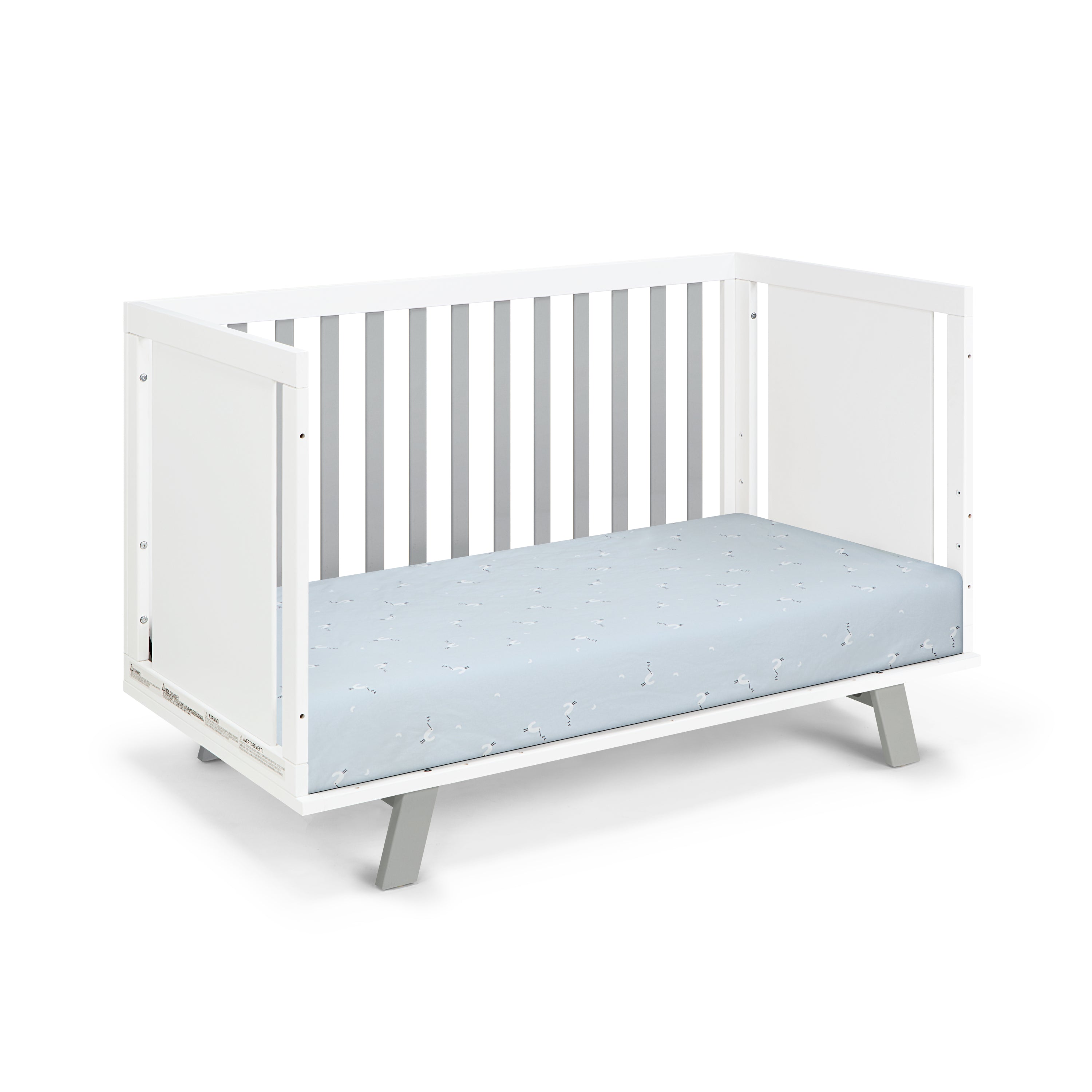 Livia 3-in-1 Convertible Island Crib White/Gray | Premium Home Decor - Grand Goldman