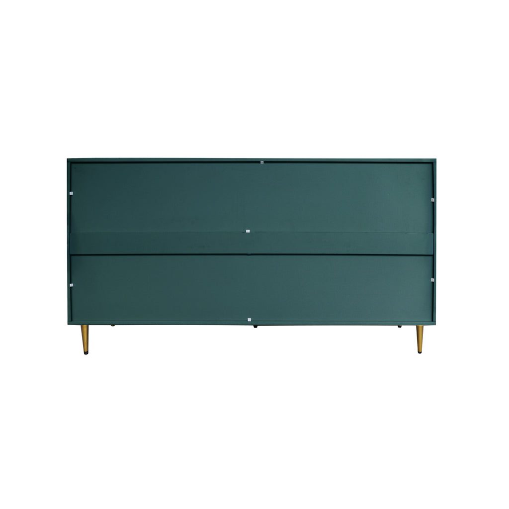 Modern Green Lacquered 4 Door Wooden Cabinet Sideboard Buffet Server Cabinet Storage Cabinet, for Living Room, Entryway, Hallway, Office, Kitchen and Dining Room - Grand Goldman Shop