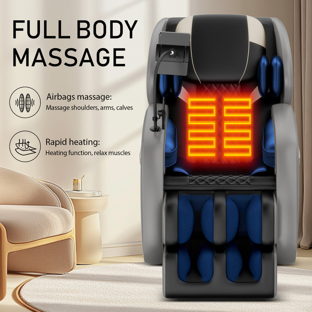 Massage Chair Recliner with Zero Gravity with Full Body Air Pressure - Grand Goldman Shop