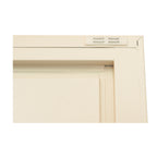71'' 2 Shapely Doors Cabinet with Lock, Metal Storage Cabinet with Doors and Adjustable Shelves, for Bedroom, Living Room, Kitchen (Beige) - Grand Goldman Shop