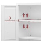 Metal Adjustable 2 Doors Metal Storage Cabinet Kitchen Pantry Cabinet With Adjustable Shelves all Steel Cabinet Locker For Ki