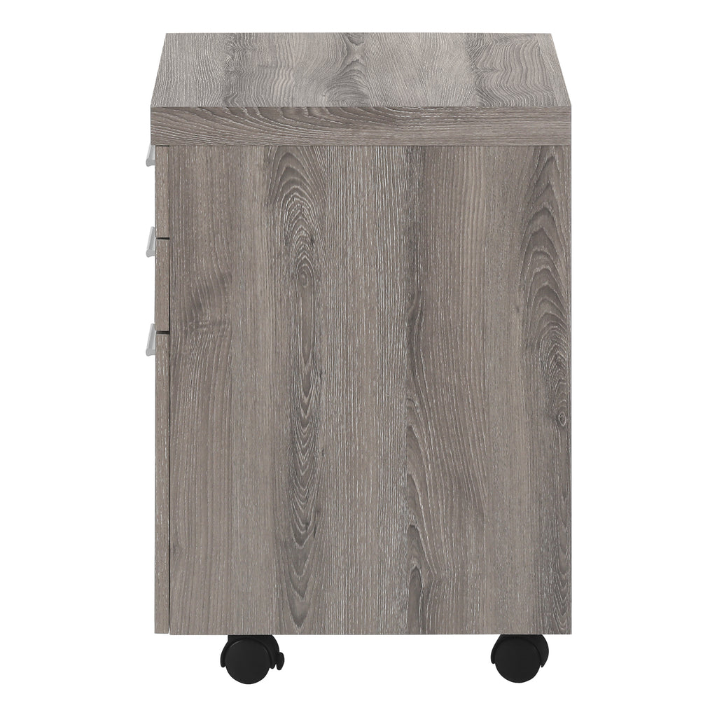 File Cabinet, Rolling Mobile, Storage Drawers, Printer Stand, Office, Work, Brown Laminate, Contemporary, Modern - Grand Gold