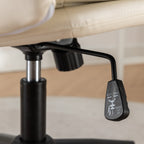 Bizerte Adjustable Swivel Criss-Cross Chair, Wide Seat/ Office Chair /Vanity Chair, White - Grand Goldman