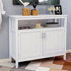 Kitchen storage sideboard and buffet server cabinet-White - Grand Goldman Shop