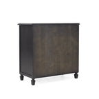 Newell Rustic Acacia Wood and Cane 3 Drawer Dresser - Grand Goldman Shop
