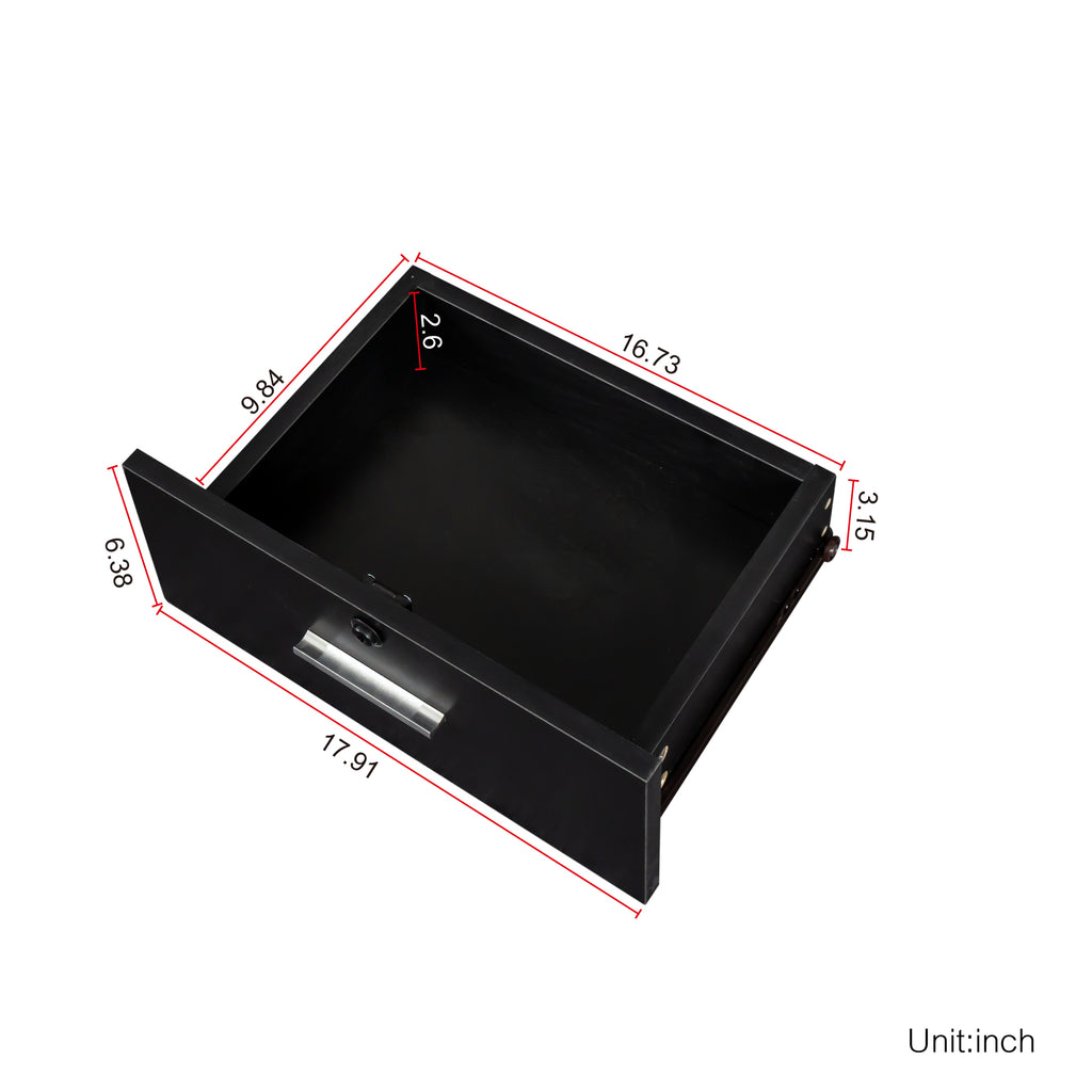 Black modern simple hair desk, multi-layer storage, large storage space - Grand Goldman Shop