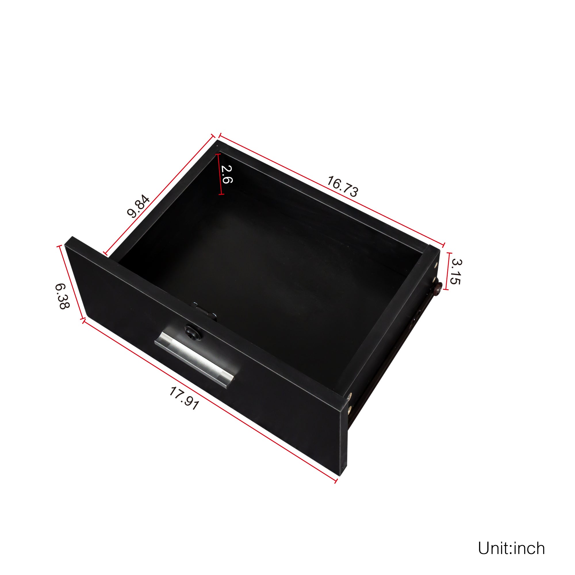 Black modern simple hair desk, multi-layer storage, large storage space - Grand Goldman Shop