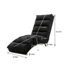 COOLMORE Luxury Upholstered Chaise Lounge Chair with Vibration for Relaxation, Modern Fixed Back Fabric Leisure Recliner Sofa for Living Room/Bedroom - Grand Goldman Shop