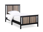 Connelly Reversible Panel Twin Bed Black/Vintage Walnut | Premium Home Decor - Grand Goldman