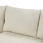 Modern L-shaped Sectional Pull Out Sofa Bed with USB Ports and Storage Ottoman, Beige, Jacquard Fabric, 82.6' - Grand Goldman Shop