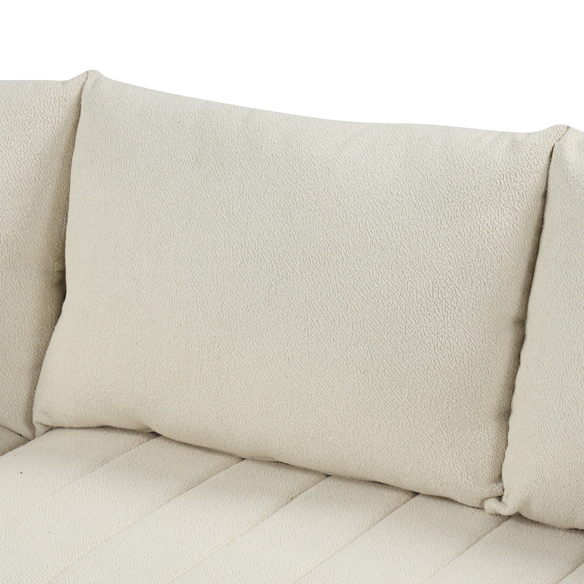 Modern L-shaped Sectional Pull Out Sofa Bed with USB Ports and Storage Ottoman, Beige, Jacquard Fabric, 82.6' - Grand Goldman Shop