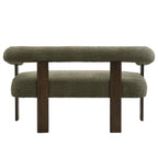 Round armrest loveseat(Green+Brown) - Grand Goldman Shop