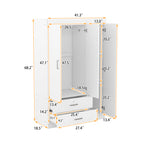 3-Door Wardrobe with 2 Drawers, White(OLD SKU:LP006001AAK) - Grand Goldman Shop