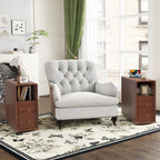 End Table with Drawers, Corner Table with Open Shelves, Tall Side Table for Bedroom and Corner(Expect Arrival Date 2025/4/16) - Grand Goldman Shop