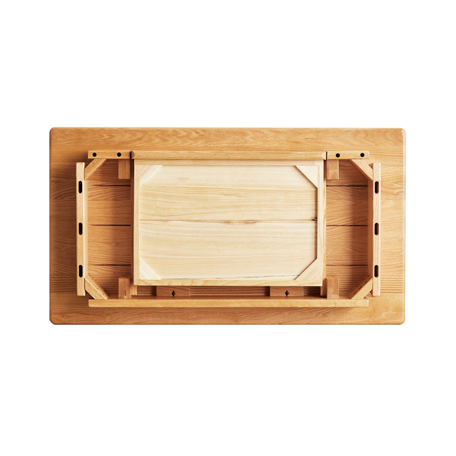 Desk 100% solid wood natural wood computer desk study desk oak natural wood PC desk work desk dressing table slim solid wood with drawer simple work from home width 80 cm depth 50 cm wood grain wooden - Grand Goldman Shop