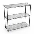 3 Tier Wire Shelving Unit, 1050 LBS NSF Height Adjustable Metal Garage Storage Shelves, Heavy Duty Storage Wire Rack Metal Shelves - Black - Grand Goldman Shop