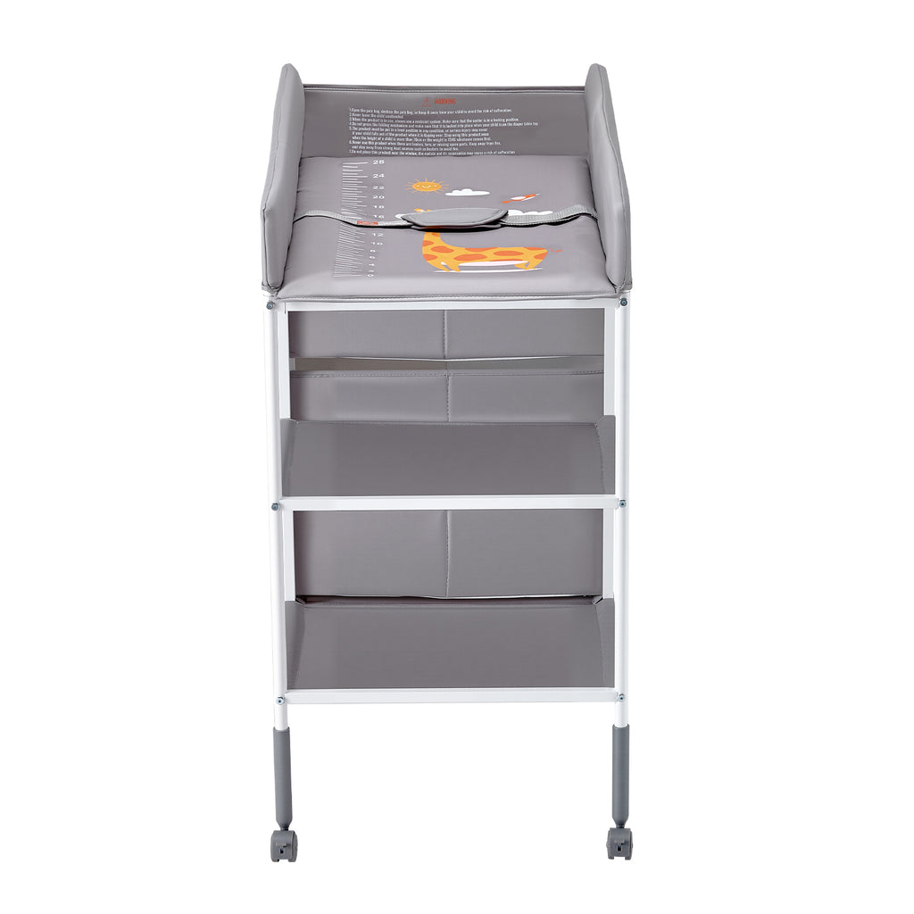 Baby Changing Table Portable Diaper Change Station with 3 Drawers & Wheels | Premium Home Decor - Grand Goldman