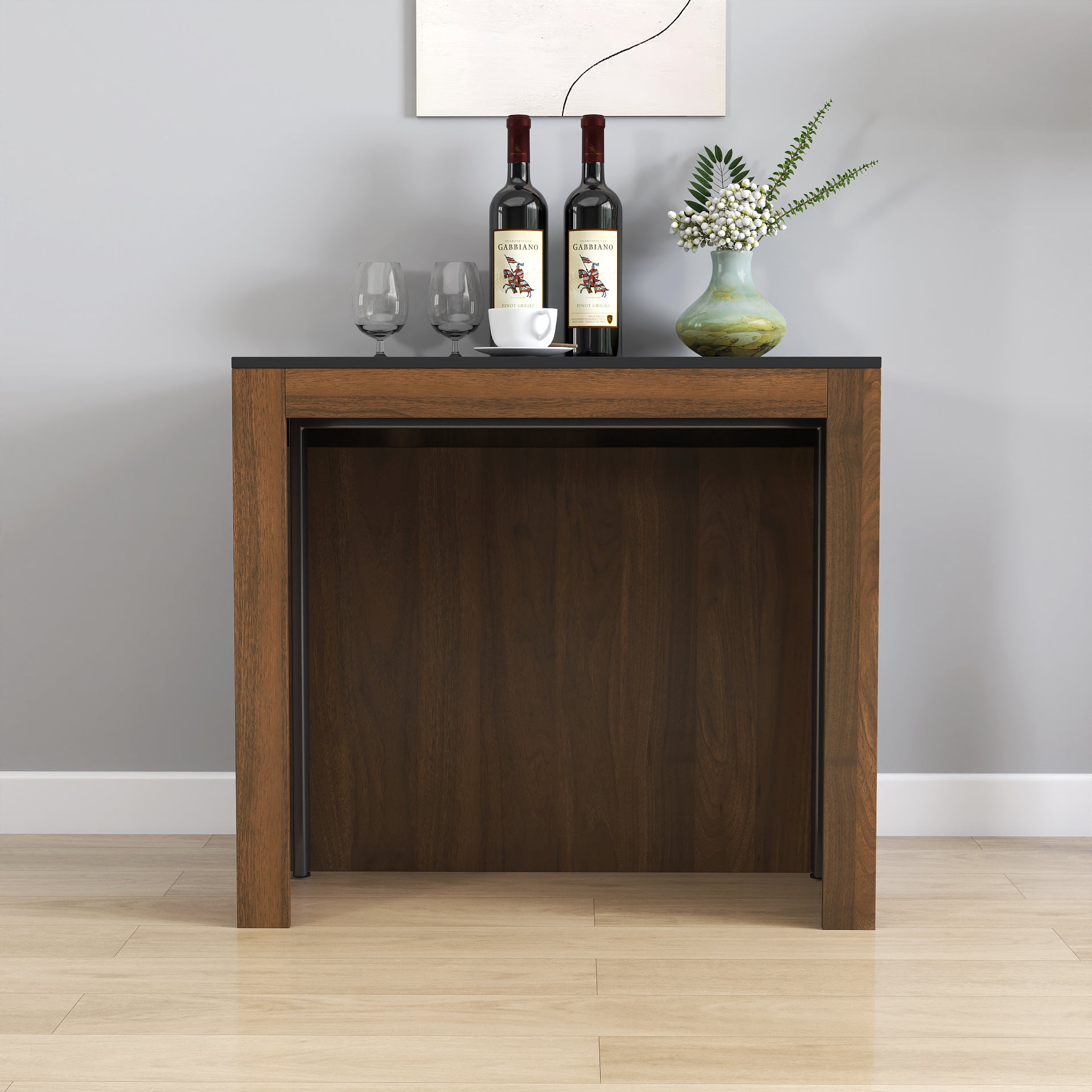 Modern Multifunctional Extendable Dining Table with Outlet, Space Saving Expanding Table with Storage for Party, Weddings, Meetings, Celebrations - Grand Goldman Shop