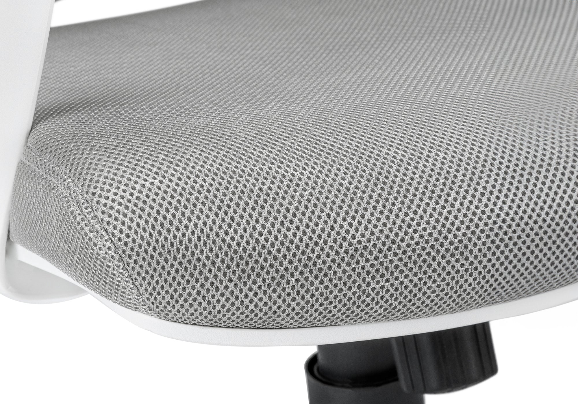 Office Chair, Adjustable Height, Swivel, Ergonomic, Armrests, Computer Desk, Work, Grey Mesh, Chrome Metal, Contemporary, Mod