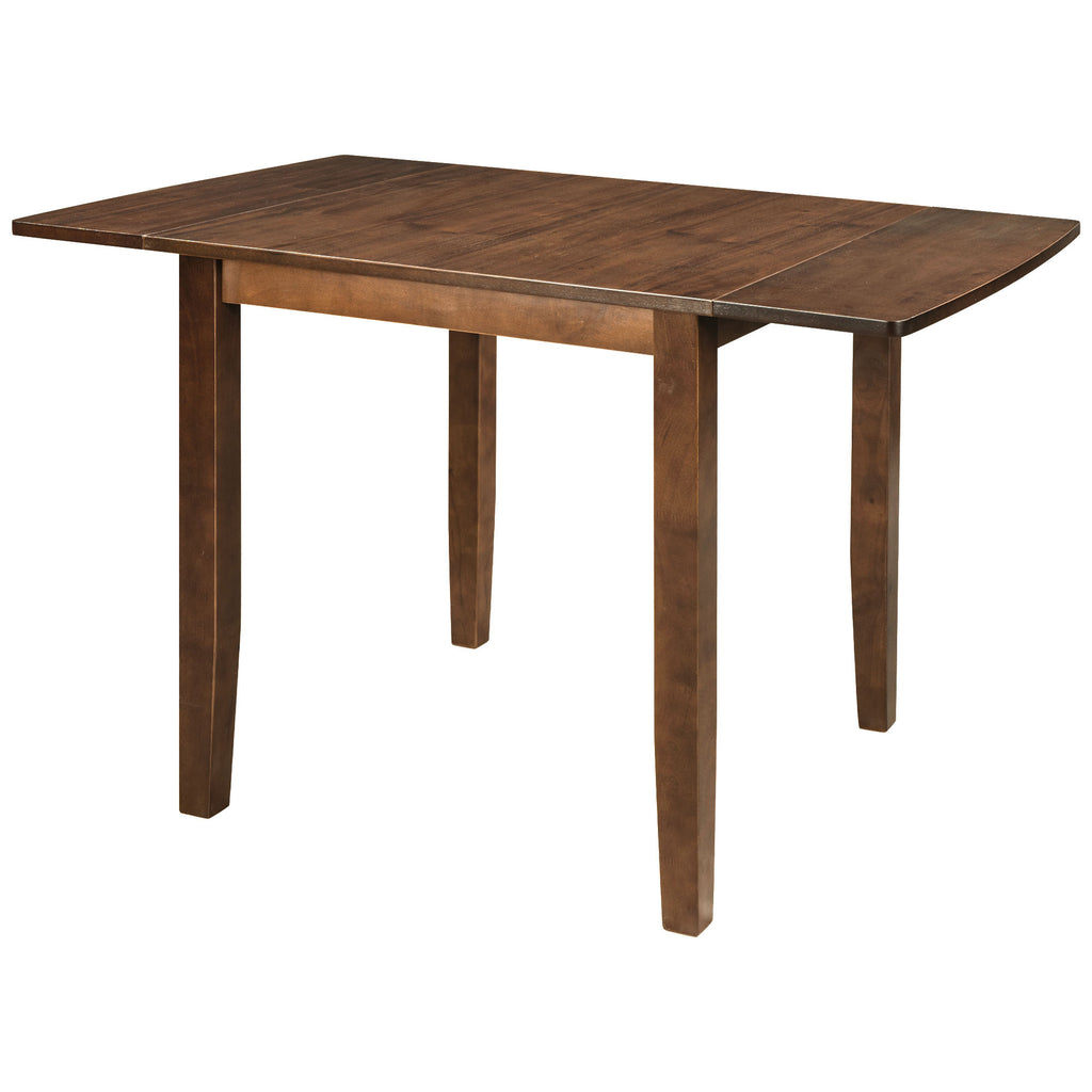 TOPMAX 3-Piece Wood Drop Leaf Breakfast Nook Dining Table Set with 2 X-back Chairs for Small Places, Walnut(old sku:SP0000164AAD) - Grand Goldman Shop