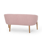 Mid Century Modern Loveseat with Channel Stitched Backrest - Grand Goldman Shop