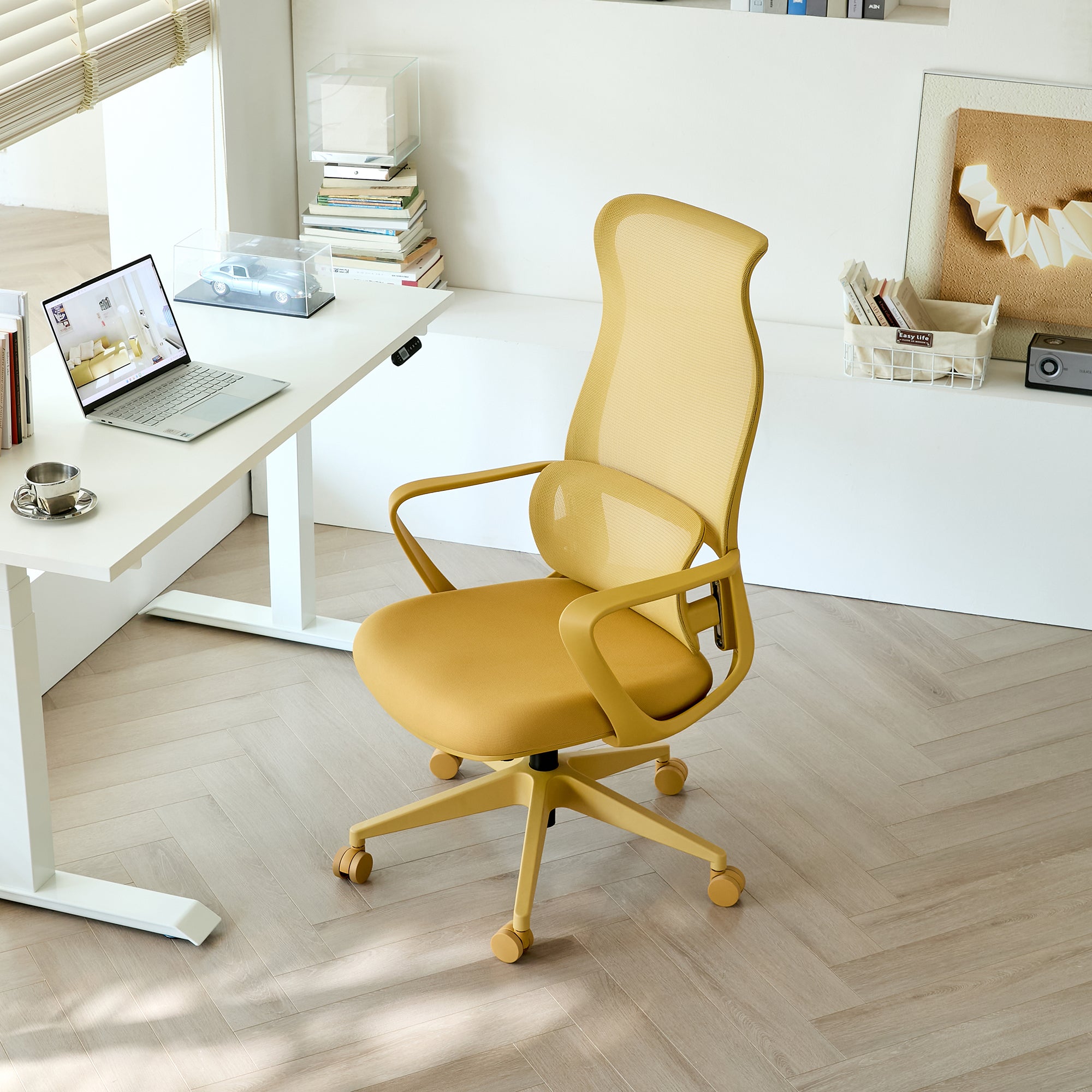 Ergonomic Colorful Office Chair 350LBS Home Office Mesh Breathable High Back, With Adjustable Lumbar Support Computer Chair, 
