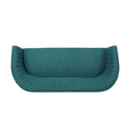 Mid Century Modern Loveseat with Channel Stitched Backrest - Grand Goldman Shop