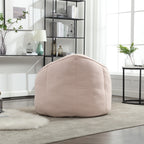 Bedding Bean Bag Sofa Chair with High-Pressure Foam and Footrest, Pink Microfiber - Grand Goldman Shop
