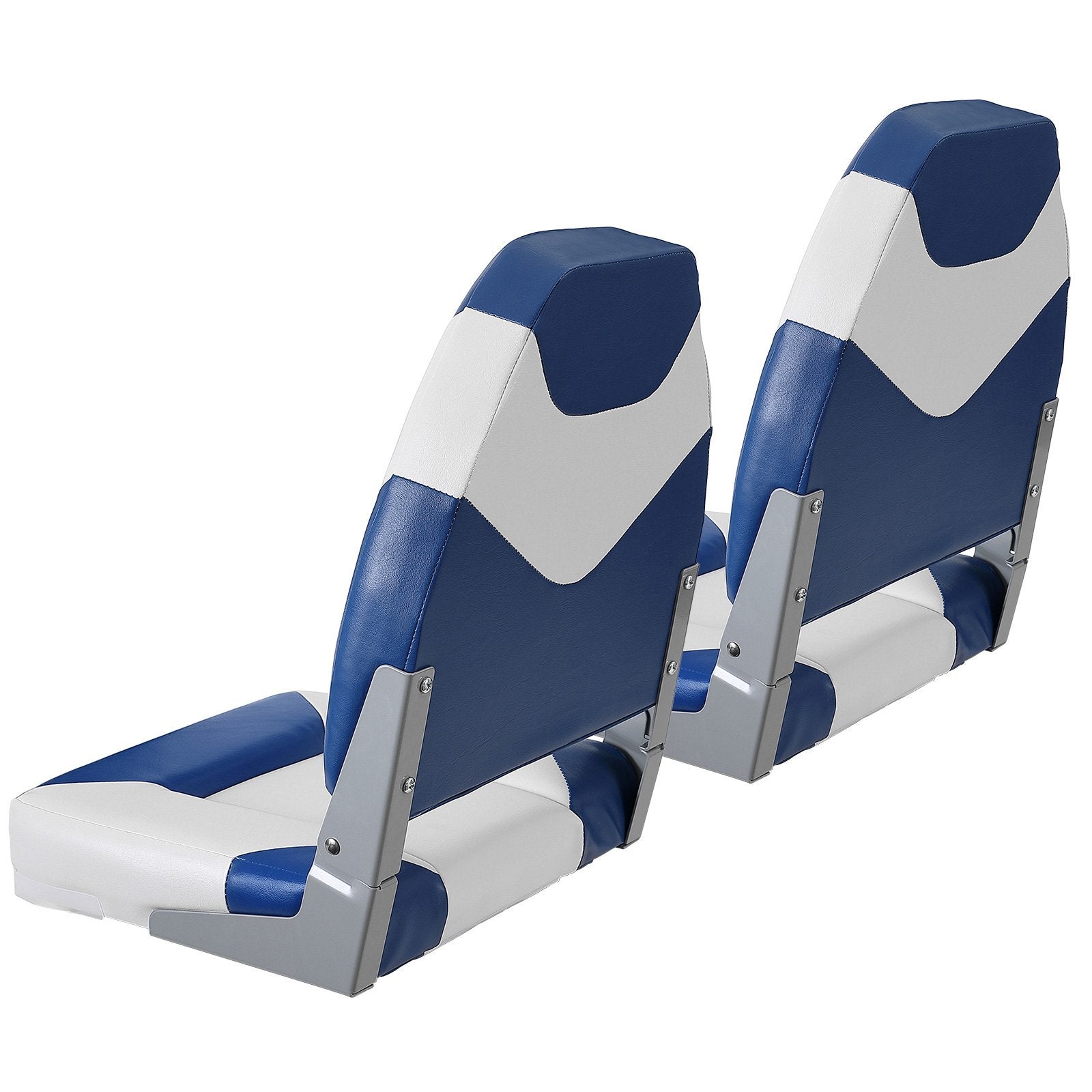 Boat Seats, 21.85' High Back Boat Seat, Folding Boat Chair with Thickened Sponge Padding and Hinge, Fold-Down Boat Captain Ch