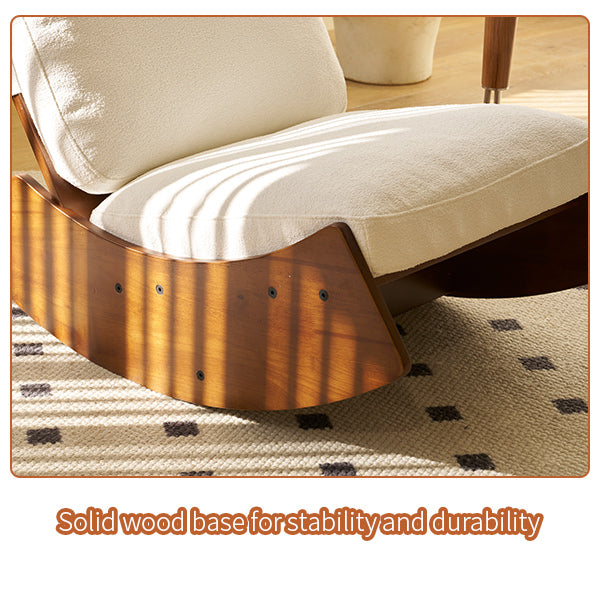 Comfortable Glider Rocking Chair, High-Quality Upholstery Glider Chair, Solid Wood Frame, Perfect for Multiple Settings Accent Reading Chair for Bedroom,Living Room,Set of 2 - Grand Goldman Shop