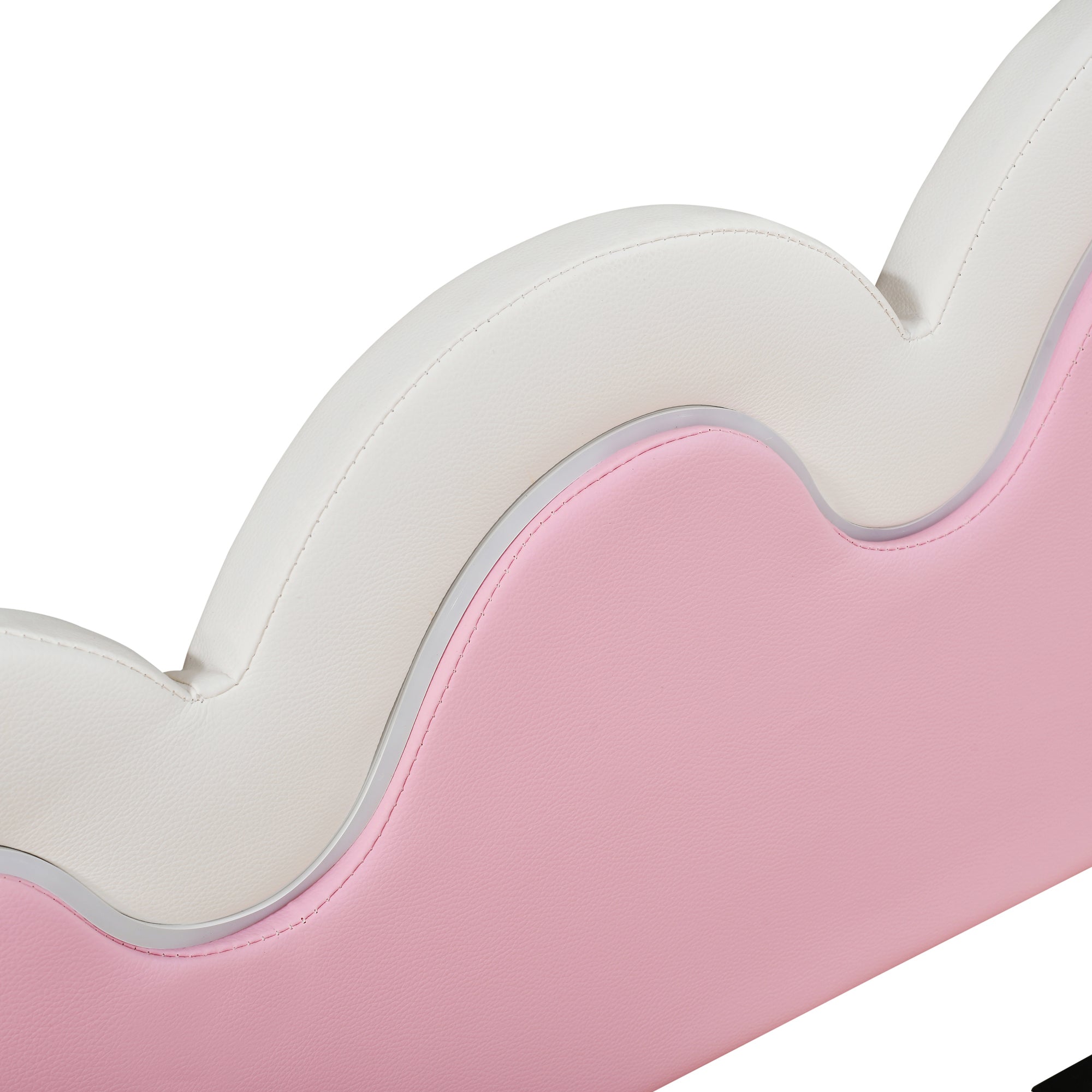 Twin Extending Daybed with LED Lights, Modern Upholstered Princess Daybed With Crown Headboard,White - Grand Goldman Shop