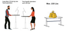 Compact Tech Desk Standing and Adjustable Desk | Premium Home Decor - Grand Goldman