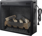 23 inch Infrared  heating electric fireplace insert, with log set & realistic flame, remote control with timer, overheating protection - Grand Goldman Shop