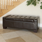 Large 51' Storage Ottoman, Tufted Storage Bench for Living Room, Entryway, or Bedroom - Grand Goldman Shop