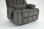 Lift Chair for Big and Tall Person with Inconvenient Legs: High Density Foam Lift Sofa with Heat and Massage, 2 Pockets, 2 Cup Holder, 2 Remote, OKIN Motor - Grand Goldman Shop