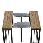 23.62'- 118'Modern Extendable Dining Table,Seats 2-10 People,,Space-Saving Wood Dining Table for Kitchen/Dining Room/Living Room,Perfect for Family Gatherings/Parties(Ancient Wood) - Grand Goldman Shop