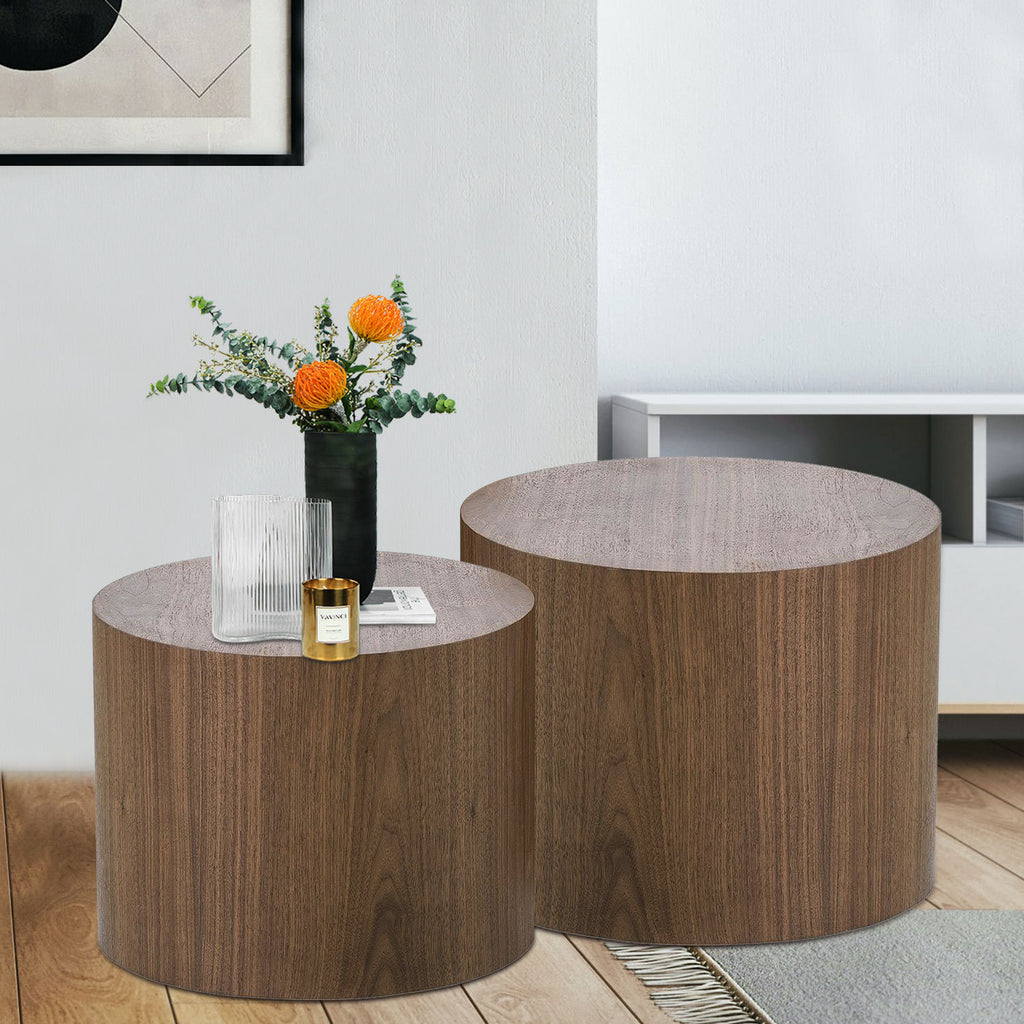 MDF with ash/oak/walnut veneer sidetable/coffee table/end table/ottoman(walnut) - Grand Goldman Shop