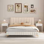 White Nightstand with Drawer, Modern Bedside Table with Wavy Apron Design, Compact End Table for Bedroom Living Room, Small Side Table with Storage - Grand Goldman Shop